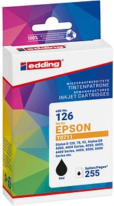 Thumbnail - edding EDD-126 schwarz Druckerpatrone kompatibel zu EPSON T0711/T0891