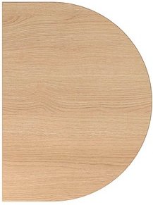 Thumbnail - HAMMERBACHER Anbautisch höhenverstellbar LA 60 eiche, weiß halbrund 60,0 x 80,0 x 65,5 - 82,5 cm