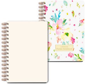 LUMA Notizbuch Pocket Blümchen ca. DIN A5 blanko, mehrfarbig Hardcover 100 Seiten