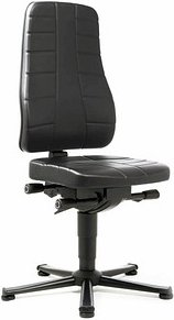 Thumbnail - bimos Arbeitsdrehstuhl All-In-One schwarz Kunstleder