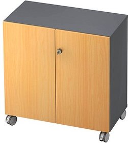 Thumbnail - HAMMERBACHER Aktenschrank Profi, V228T2RA/G/6/SG graphit, buche 1 Fachboden 80,0 x 42,0 x 82,0 cm