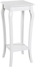 HAKU Möbel Beistelltisch rechteckig MDF-Platte weiß 30,0 x 30,0 x 71,0 cm, 1 St.