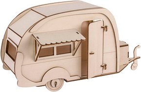 Rayher Holzbausatz Wohnwagen 40-tlg. beige