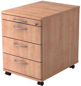 Thumbnail - HAMMERBACHER AC30 Rollcontainer nussbaum 4 Auszüge 42,8 x 58,0 x 59,0 cm