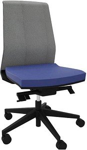 Quadrifoglio Bürostuhl Omnia Netz Stoff blau, Gestell schwarz