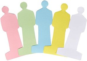 Moderationskarten farbsortiert 9,5 x 19,5 cm, 120 St.