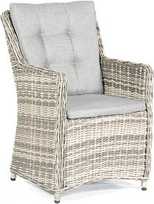 Sunny Smart® Gartenstuhl mit Armlehnen Hamilton taupe, Metall, 1 St.