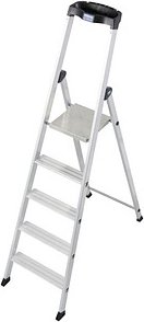 Thumbnail - KRAUSE Stehleiter MONTO Solido silber 5 Stufen, H: 185,0 cm