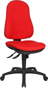Topstar Bürostuhl Support SY, 8550 G21 Stoff rot, Gestell schwarz