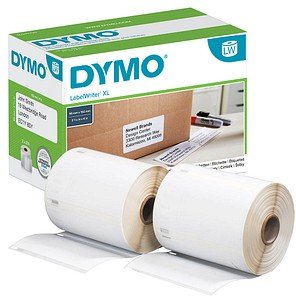 DYMO Etikettenrollen für Etikettendrucker S0947420 weiß, 102,0 x 59,0 mm, 2 x 575 Etiketten