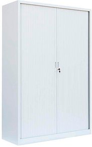 LÜLLMANN Schiebetürenschrank, 555167 signalweiß 4 Fachböden 120,0 x 45,7 x 195,0 cm