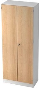 HAMMERBACHER Aktenschrank Gradeo, V6100/W/E/SG weiß, eiche 4 Fachböden 80,0 x 42,0 x 200,4 cm