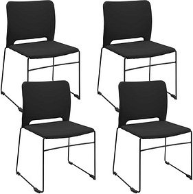 Thumbnail - 4 Topstar Besucherstühle Visit Lite RE100TB0TB0 schwarz Stoff