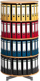 reef Ordnerdrehsäule buche bis zu 96 Ordner, Komplett drehbar, H: 158,0 cm