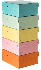 Thumbnail - 5 FALKEN PURE Aufbewahrungsbox 1250 Blatt pastellorange, pastellblau, pastellrosa, pastellgrün, pastellgelb 18,0 x 25,0 ...