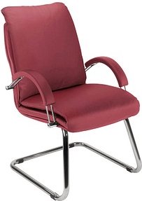 Nowy Styl Besucherstuhl Nadir Steel bordeaux Kunstleder