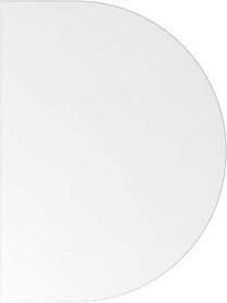 HAMMERBACHER Anbautisch höhenverstellbar Mirakel weiß, grau halbrund 60,0 cm 80,0 cm