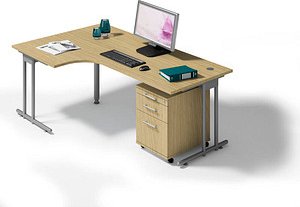 HAMMERBACHER Prokura Büromöbel-Set eiche