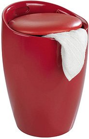 WENKO Badhocker mit Wäschesammler Candy 20624100 rot, 1 St.