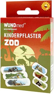Thumbnail - WUNDmed® Pflaster Zoo 02-064 bunt normal & klein 1,9 cm x normal 6,3 cm; klein 3,8 cm cm, 10 St.