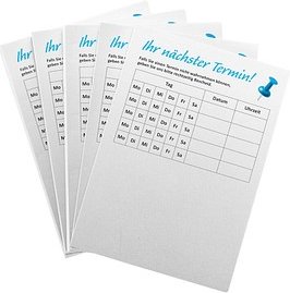 grau Terminblöcke grau DIN A7, ca. 100 Blatt, 5 Blöcke