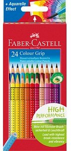 FABER-CASTELL Colour GRIP Buntstifte farbsortiert, 24 St.