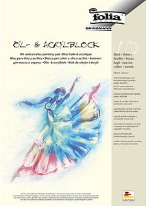 10 folia Zeichenblock für Öl- und Acrylfarben DIN A4