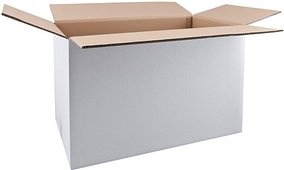 Nestler Wellpapp-Faltkartons 2-wellig weiß 61,3 x 36,3 x 37,8 cm Außenmaß, 20 St.