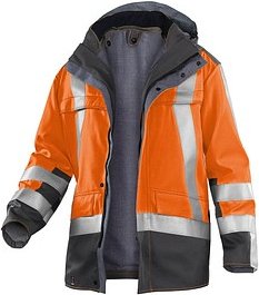 Thumbnail - KÜBLER® unisex Warnjacke PSA SAFETY X8 warnorange, anthrazit Größe S