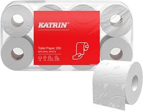 KATRIN Toilettenpapier 250 2-lagig Recyclingpapier, 64 Rollen