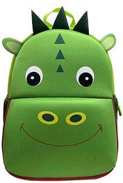DONAU Kindergartenrucksack Drache Kunstfaser grün