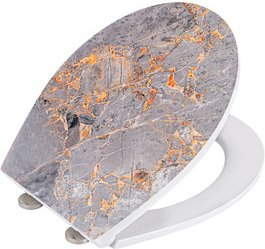Thumbnail - WENKO WC-Sitz mit Absenkautomatik Grey Marble mehrfarbig, 1 St.