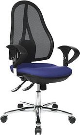 Topstar Bürostuhl Open Point SY Deluxe, OP290U G26 Stoff blau, Gestell chrom
