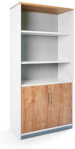 rocada Regalschrank, 1103AW08 weiß, eiche 90,0 x 45,0 x 195,0 cm, 1 St.