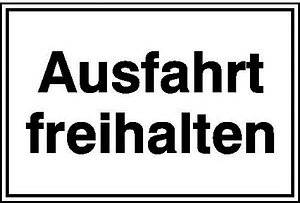 SafetyMarking® Hinweisschild "Ausfahrt freihalten" rechteck 33,0 x 25,0 cm
