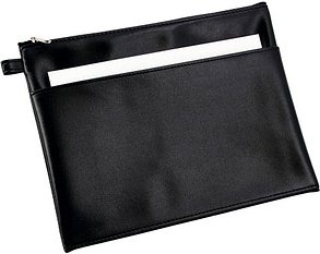 Thumbnail - Alassio Reißverschlussbeutel schwarz Leder, 1 St.