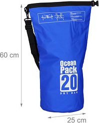 relaxdays Dry Bag Ocean Pack LKW-Plane blau 20,0 l