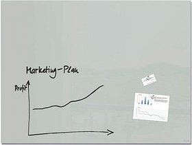 SIGEL Glas-Magnettafel Artverum 120,0 x 90,0 cm grau