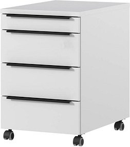 GERMANIA 4377 Rollcontainer lichtgrau 4 Auszüge 42,0 x 60,0 x 63,0 cm