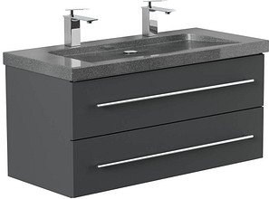 Thumbnail - POSSEIK Waschbecken mit Unterschrank YAMO 100 grafit 100,0 x 45,0 x 50,0 cm