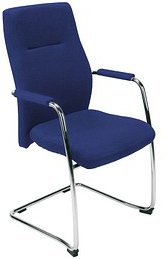 Nowy Styl Besucherstuhl NERO LUX blau Stoff