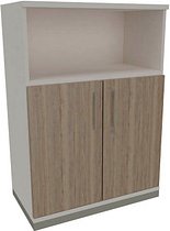 fm Regalschrank Oldenburg, 4260649685143 weiß, eiche natur 80,0 x 44,2 x 113,3 cm, 1 St.