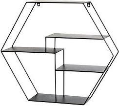 Thumbnail - HAKU Möbel Wandregal schwarz 61,0 x 16,0 x 54,0 cm, 1 St.