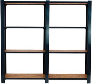 Simonrack Schwerlast-Weitspannregal OFFICLICK 4 8425437127786 anthrazit, braun 160,0 x 30,0 x 150,0 cm