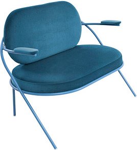 Thumbnail - meet powered by PAPERFLOW 2-Sitzer Sofa SATURNE blau Kunstleder 118,0 x 73,0 x 88,0 cm, 1 St.