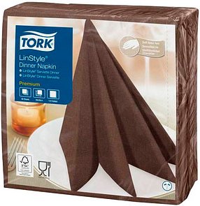 Thumbnail - TORK Servietten LinStyle® Premium kakao 1-lagig 39,0 x 39,0 cm, 50 St.