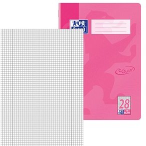OXFORD Schulheft Touch Lineatur 28 kariert DIN A4 Innen- und Außenrand, 16 Blatt, 1 St.