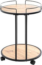 Thumbnail - HAKU Möbel Beistelltisch rund MDF-Platte schwarz, braun 45,0 x 45,0 x 60,0 cm, 1 St.