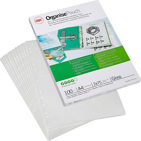GBC Laminierfolien glänzend für A4 75 micron Universal-Lochung, 100 St.