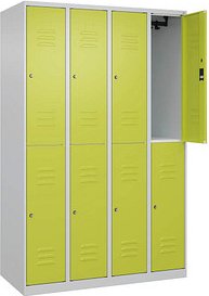 CP Spind Classic Plus clowngrün, lichtgrau 080300-40 S10046, 8 Schließfächer 120,0 x 50,0 x 185,0 cm